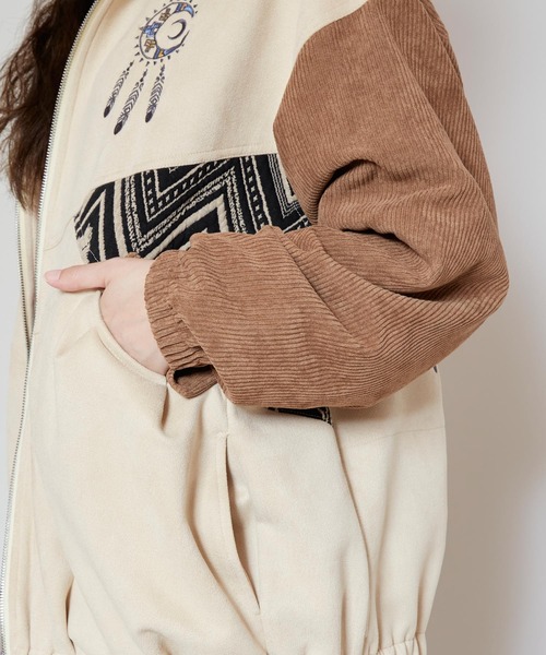 チャイハネ（チャイハネ）の「【チャイハネ】イーフェパッチワークジャケット（ブルゾン・レディース・マスタード/カーキ/ベージュ・FREE）」の13枚目の写真