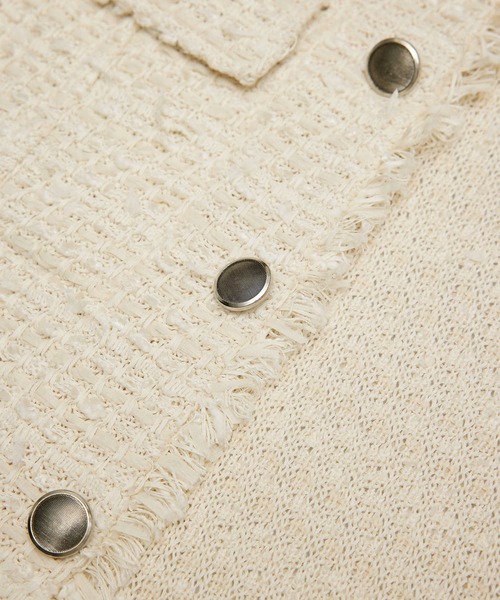 ROPE'(ロペ)の「【COOHEM】BASIC TWEED VEST (コーヘン/ベーシックツイードベスト)(ベスト・レディース・キナリ/ネイビー・FREE)」の8枚目の写真