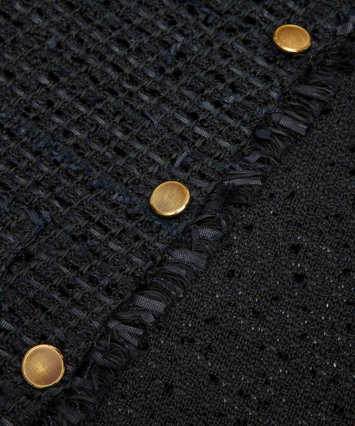 ROPE'(ロペ)の「【COOHEM】BASIC TWEED VEST (コーヘン/ベーシックツイードベスト)(ベスト・レディース・キナリ/ネイビー・FREE)」の9枚目の写真