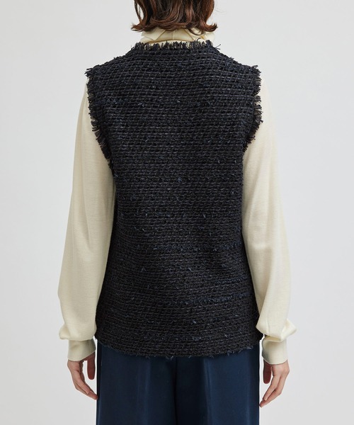 ROPE'(ロペ)の「【COOHEM】BASIC TWEED VEST (コーヘン/ベーシックツイードベスト)(ベスト・レディース・キナリ/ネイビー・FREE)」の14枚目の写真
