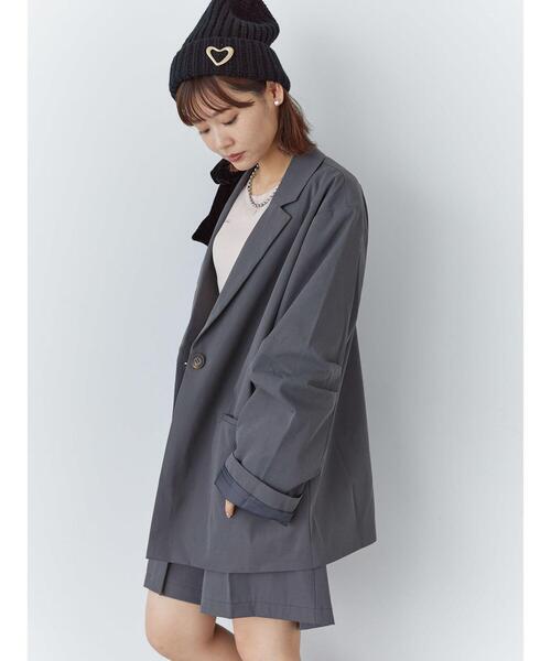 ehka sopo（エヘカソポ）の「センタープレスショートパンツ(セットアップ可)（その他パンツ・レディース・グレー/チャコールグレー/ベージュ・F）」の6枚目の写真