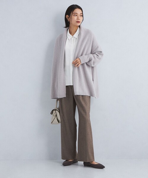 green label relaxing（グリーンレーベルリラクシング）の「襟付き ワイド 7分袖 シャツ（シャツ/ブラウス・レディース・ホワイト/ベージュ/ネイビー・FREE）」の8枚目の写真