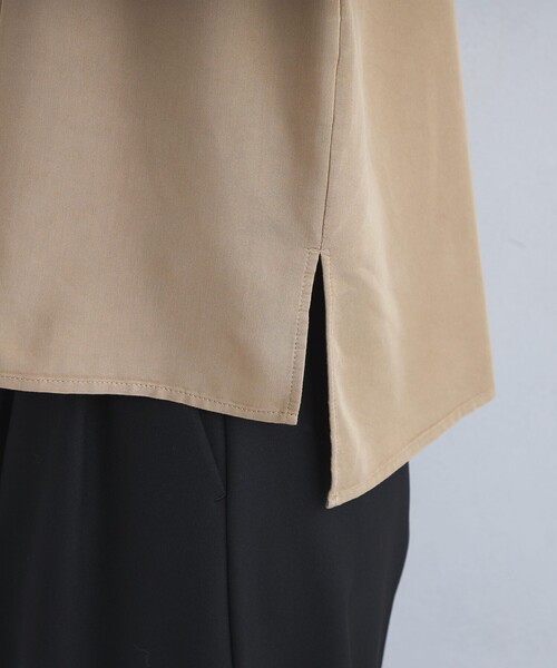 green label relaxing（グリーンレーベルリラクシング）の「襟付き ワイド 7分袖 シャツ（シャツ/ブラウス・レディース・ホワイト/ベージュ/ネイビー・FREE）」の16枚目の写真