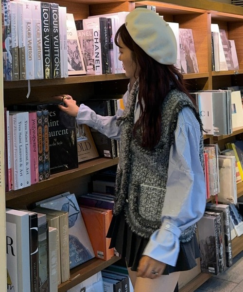 efill（エフィル）の「ツイード ベスト（ベスト・レディース・グレー・FREE）」の13枚目の写真