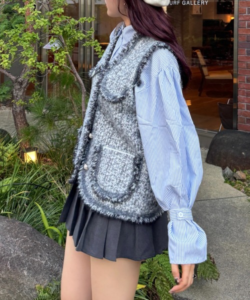 efill（エフィル）の「ツイード ベスト（ベスト・レディース・グレー・FREE）」の15枚目の写真