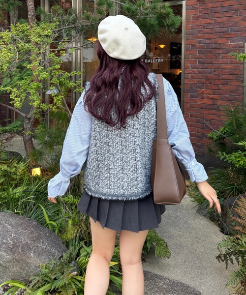 efill（エフィル）の「ツイード ベスト（ベスト・レディース・グレー・FREE）」の20枚目の写真