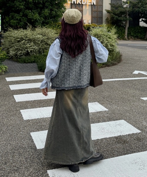 efill（エフィル）の「ツイード ベスト（ベスト・レディース・グレー・FREE）」の6枚目の写真