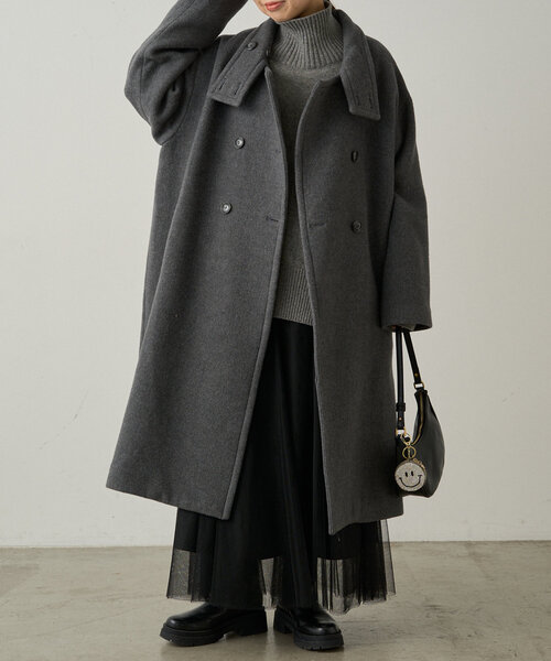 【セール】スタンドカラーウールコート（その他アウター）｜LOUNGEDRESS（ラウンジドレス）