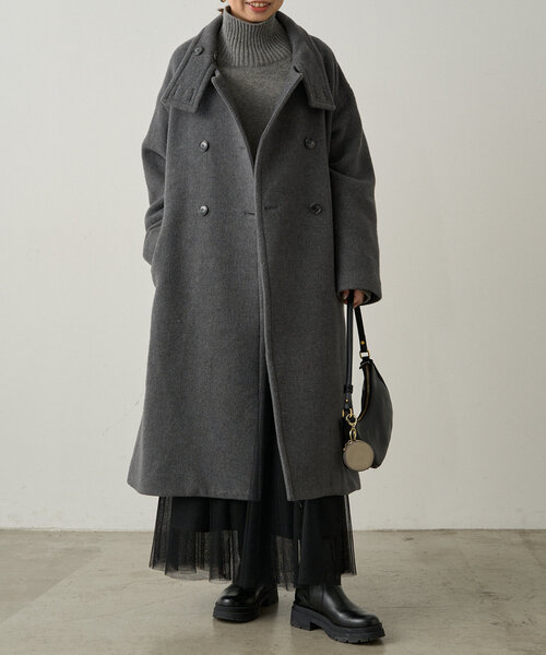 【セール】スタンドカラーウールコート（その他アウター）｜LOUNGEDRESS（ラウンジドレス）