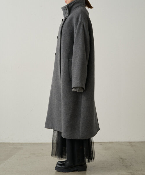 【セール】スタンドカラーウールコート（その他アウター）｜LOUNGEDRESS（ラウンジドレス）