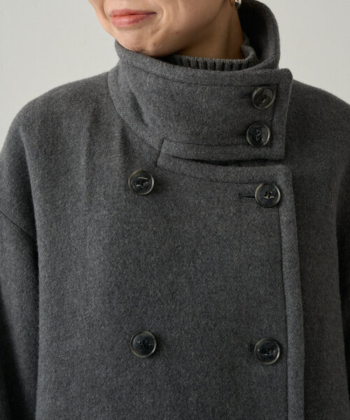 【セール】スタンドカラーウールコート（その他アウター）｜LOUNGEDRESS（ラウンジドレス）