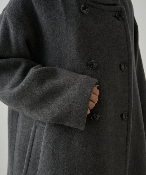 【セール】スタンドカラーウールコート（その他アウター）｜LOUNGEDRESS（ラウンジドレス）