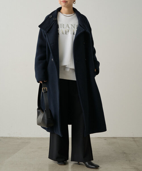 【セール】スタンドカラーウールコート（その他アウター）｜LOUNGEDRESS（ラウンジドレス）