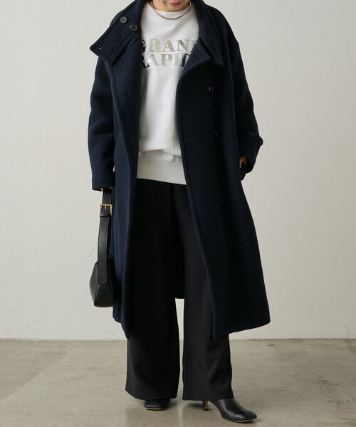 【セール】スタンドカラーウールコート（その他アウター）｜LOUNGEDRESS（ラウンジドレス）