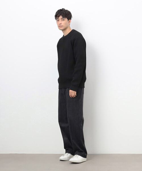 COMME CA COMMUNE(コムサコミューン)の「ウォッシャブル ワッフル クルーネック ニット(ニット/セーター・メンズ・ライトグレー/グリーン/イエロー/ミント/ブラック/ターコイズブルー・MEDIUM/LARGE)」の10枚目の写真