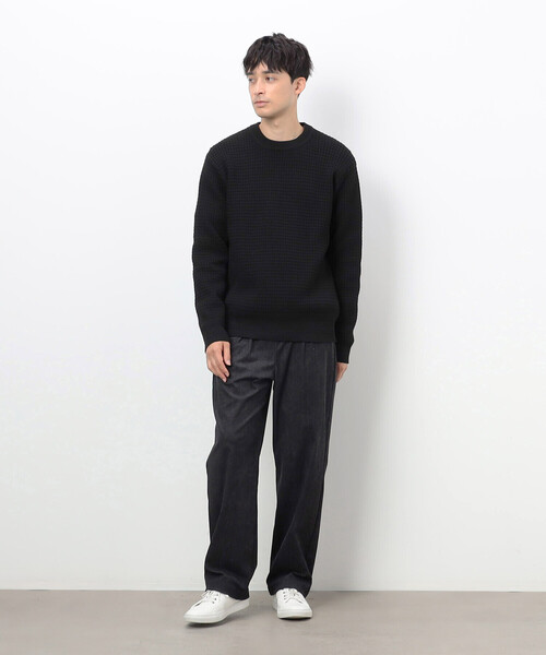 COMME CA COMMUNE(コムサコミューン)の「ウォッシャブル ワッフル クルーネック ニット(ニット/セーター・メンズ・ライトグレー/グリーン/イエロー/ミント/ブラック/ターコイズブルー・MEDIUM/LARGE)」の11枚目の写真