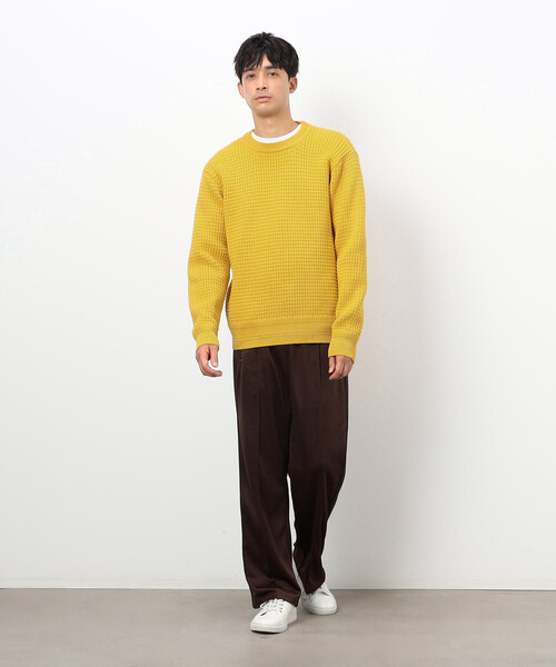COMME CA COMMUNE(コムサコミューン)の「ウォッシャブル ワッフル クルーネック ニット(ニット/セーター・メンズ・ライトグレー/グリーン/イエロー/ミント/ブラック/ターコイズブルー・MEDIUM/LARGE)」の14枚目の写真