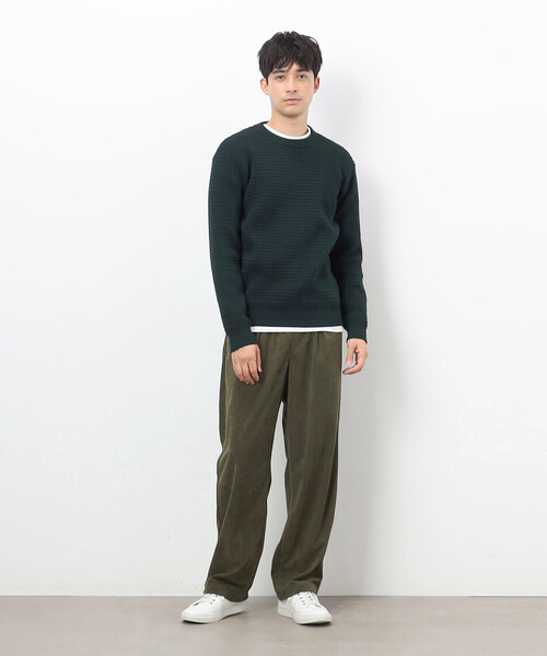COMME CA COMMUNE(コムサコミューン)の「ウォッシャブル ワッフル クルーネック ニット(ニット/セーター・メンズ・ライトグレー/グリーン/イエロー/ミント/ブラック/ターコイズブルー・MEDIUM/LARGE)」の17枚目の写真