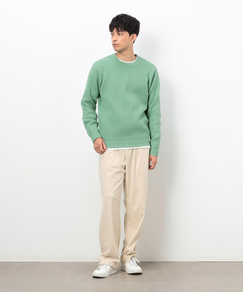 COMME CA COMMUNE(コムサコミューン)の「ウォッシャブル ワッフル クルーネック ニット(ニット/セーター・メンズ・ライトグレー/グリーン/イエロー/ミント/ブラック/ターコイズブルー・MEDIUM/LARGE)」の20枚目の写真