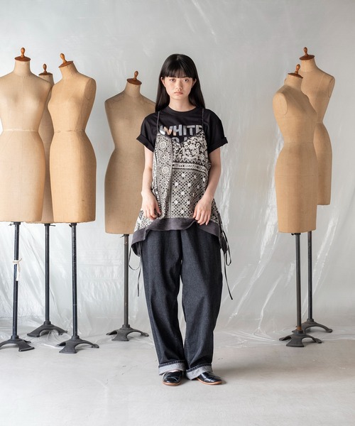 mintdesigns（ミントデザインズ）の「LACE COLLAGE CAMISOLE / レースコラージュキャミソール（キャミソール・レディース・ブラック/グレー・2）」の4枚目の写真