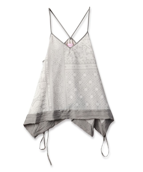 mintdesigns（ミントデザインズ）の「LACE COLLAGE CAMISOLE / レースコラージュキャミソール（キャミソール・レディース・ブラック/グレー・2）」の9枚目の写真