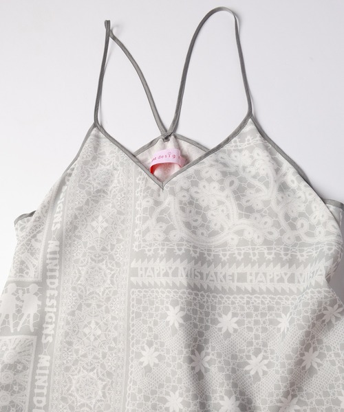 mintdesigns（ミントデザインズ）の「LACE COLLAGE CAMISOLE / レースコラージュキャミソール（キャミソール・レディース・ブラック/グレー・2）」の11枚目の写真