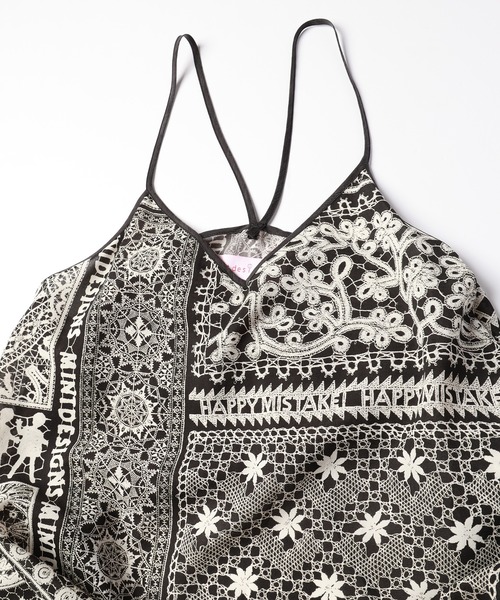mintdesigns（ミントデザインズ）の「LACE COLLAGE CAMISOLE / レースコラージュキャミソール（キャミソール・レディース・ブラック/グレー・2）」の15枚目の写真