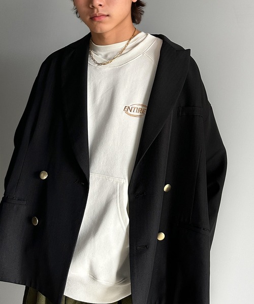 Java（ジャバ）の「《Javaジャバコラボ》洗練されたカジュアルスタイルに。裏起毛ワンポイント胸元刺繍ラグランスウェット（スウェット・メンズ・ネイビー/ブラック/グレイッシュベージュ/スモークピンク/オートミール/オフホワイト・MEDIUM/LARGE）」の10枚目の写真