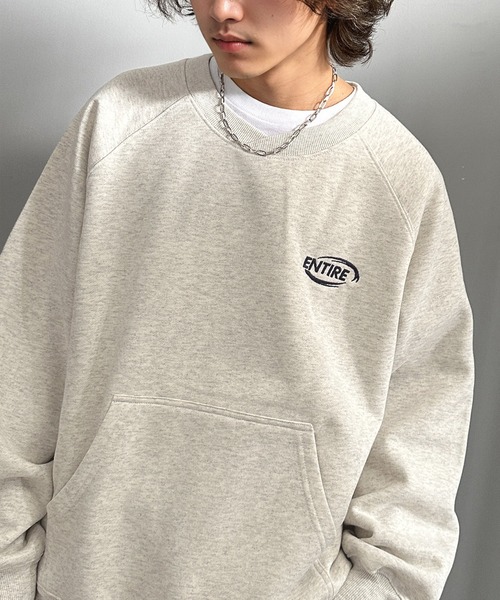 Java（ジャバ）の「《Javaジャバコラボ》洗練されたカジュアルスタイルに。裏起毛ワンポイント胸元刺繍ラグランスウェット（スウェット・メンズ・ネイビー/ブラック/グレイッシュベージュ/スモークピンク/オートミール/オフホワイト・MEDIUM/LARGE）」の15枚目の写真