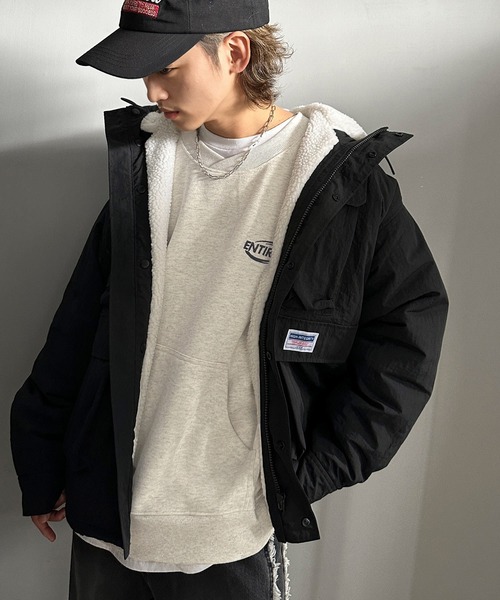 Java（ジャバ）の「《Javaジャバコラボ》洗練されたカジュアルスタイルに。裏起毛ワンポイント胸元刺繍ラグランスウェット（スウェット・メンズ・ネイビー/ブラック/グレイッシュベージュ/スモークピンク/オートミール/オフホワイト・MEDIUM/LARGE）」の18枚目の写真