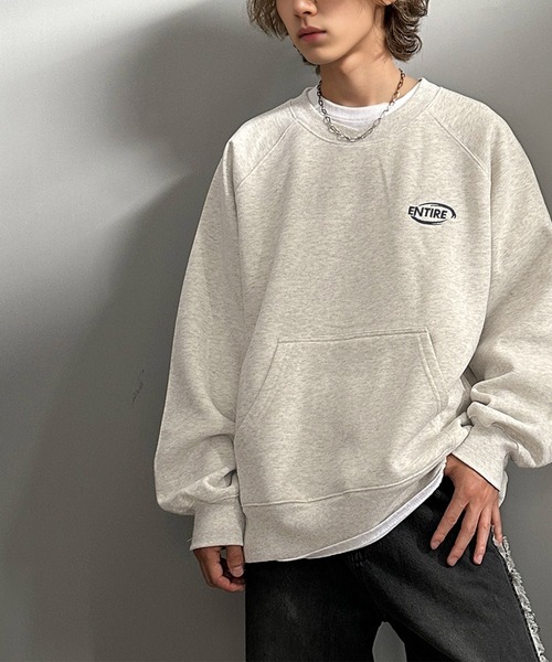 Java（ジャバ）の「《Javaジャバコラボ》洗練されたカジュアルスタイルに。裏起毛ワンポイント胸元刺繍ラグランスウェット（スウェット・メンズ・ネイビー/ブラック/グレイッシュベージュ/スモークピンク/オートミール/オフホワイト・MEDIUM/LARGE）」の16枚目の写真