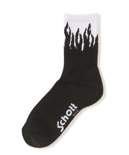 schott(ショット)の「直営限定/Schott/ショット/HIGT-SOCKS FLAME/フレイム ハイソックス(ソックス/靴下・メンズ・その他24・F)」の2枚目の写真