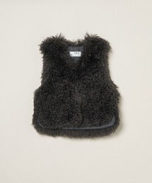 three dots（スリードッツ）の「エコファー リバーシブル ボアベスト