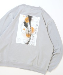HALHAM（ハルハム）の「cardboard knit crew neck design cutsew/ダンボールニット クルーネック デザイン カットソー オーバーサイズ メンズ レディース（スウェット）」