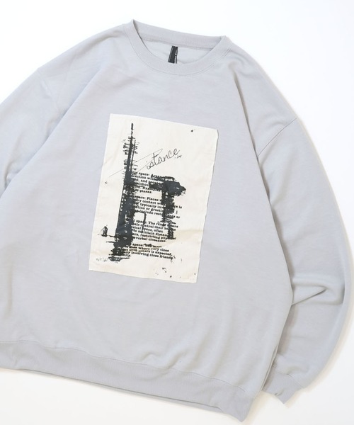 おしゃれスタ(オシャレスタ)の「cardboard knit crew neck design cutsew/ダンボールニット クルーネック デザイン カットソー オーバーサイズ メンズ レディース(スウェット・メンズ・グレー/ホワイト系その他/ブラック系その他2/グレー系その他/ホワイト系その他2/ブラック系その他/ブラック/ホワイト/チャコールグレー・XL/L/M)」の8枚目の写真
