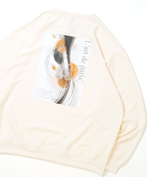 おしゃれスタ(オシャレスタ)の「cardboard knit crew neck design cutsew/ダンボールニット クルーネック デザイン カットソー オーバーサイズ メンズ レディース(スウェット・メンズ・グレー/ホワイト系その他/ブラック系その他2/グレー系その他/ホワイト系その他2/ブラック系その他/ブラック/ホワイト/チャコールグレー・XL/L/M)」の4枚目の写真