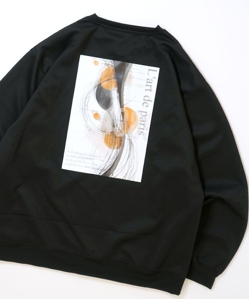おしゃれスタ(オシャレスタ)の「cardboard knit crew neck design cutsew/ダンボールニット クルーネック デザイン カットソー オーバーサイズ メンズ レディース(スウェット・メンズ・グレー/ホワイト系その他/ブラック系その他2/グレー系その他/ホワイト系その他2/ブラック系その他/ブラック/ホワイト/チャコールグレー・XL/L/M)」の7枚目の写真