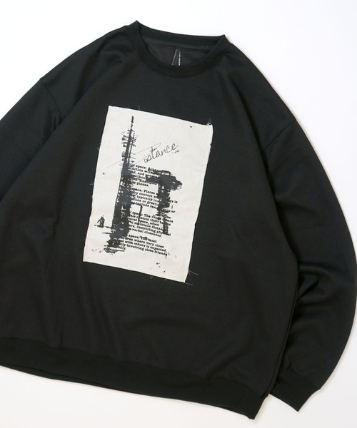 おしゃれスタ(オシャレスタ)の「cardboard knit crew neck design cutsew/ダンボールニット クルーネック デザイン カットソー オーバーサイズ メンズ レディース(スウェット・メンズ・グレー/ホワイト系その他/ブラック系その他2/グレー系その他/ホワイト系その他2/ブラック系その他/ブラック/ホワイト/チャコールグレー・XL/L/M)」の5枚目の写真