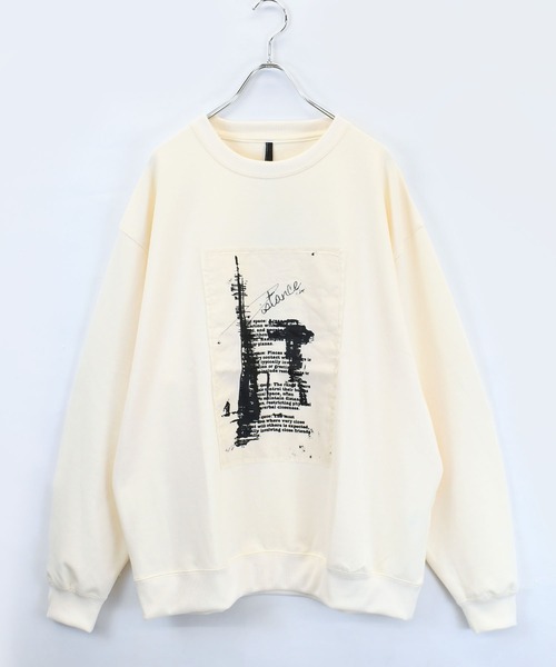 おしゃれスタ(オシャレスタ)の「cardboard knit crew neck design cutsew/ダンボールニット クルーネック デザイン カットソー オーバーサイズ メンズ レディース(スウェット・メンズ・グレー/ホワイト系その他/ブラック系その他2/グレー系その他/ホワイト系その他2/ブラック系その他/ブラック/ホワイト/チャコールグレー・XL/L/M)」の11枚目の写真