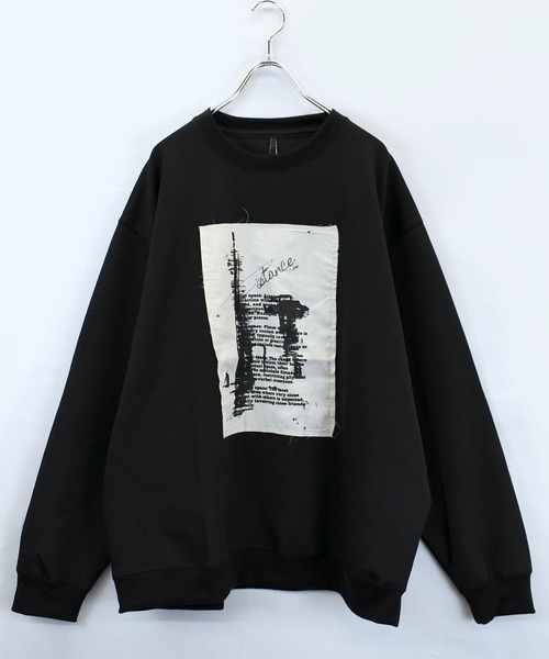 おしゃれスタ(オシャレスタ)の「cardboard knit crew neck design cutsew/ダンボールニット クルーネック デザイン カットソー オーバーサイズ メンズ レディース(スウェット・メンズ・グレー/ホワイト系その他/ブラック系その他2/グレー系その他/ホワイト系その他2/ブラック系その他/ブラック/ホワイト/チャコールグレー・XL/L/M)」の12枚目の写真