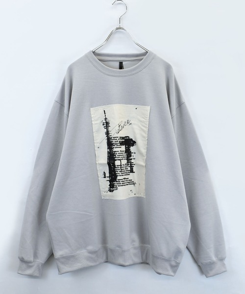 おしゃれスタ(オシャレスタ)の「cardboard knit crew neck design cutsew/ダンボールニット クルーネック デザイン カットソー オーバーサイズ メンズ レディース(スウェット・メンズ・グレー/ホワイト系その他/ブラック系その他2/グレー系その他/ホワイト系その他2/ブラック系その他/ブラック/ホワイト/チャコールグレー・XL/L/M)」の13枚目の写真