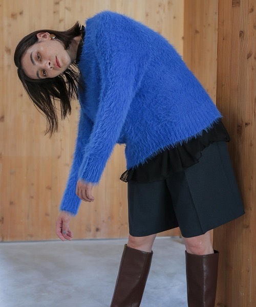 Bou Jeloud（ブージュルード）の「ベルトセットハーフパンツ（その他パンツ・レディース・チャコールグレー/ベージュ・38）」の7枚目の写真