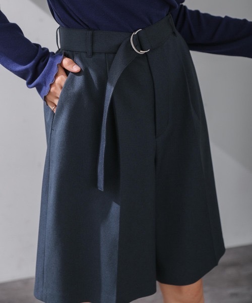 Bou Jeloud（ブージュルード）の「ベルトセットハーフパンツ（その他パンツ・レディース・チャコールグレー/ベージュ・38）」の9枚目の写真