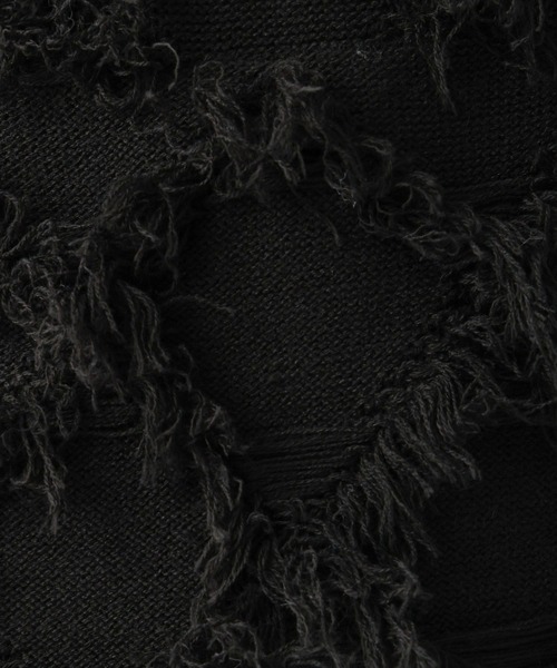 HARE(ハレ)の「【UNDERGROUND MODE】フリンジニットフーディ(HARE)(パーカー・メンズ・ブラック/パープル・FREE)」の6枚目の写真