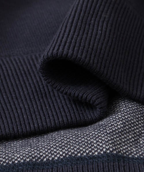 URBAN RESEARCH DOORS(アーバンリサーチドアーズ)の「ダブルジャガードロゴKNIT(ニット/セーター・レディース・ベージュ/ネイビー/チャコールグレー・MEDIUM)」の5枚目の写真