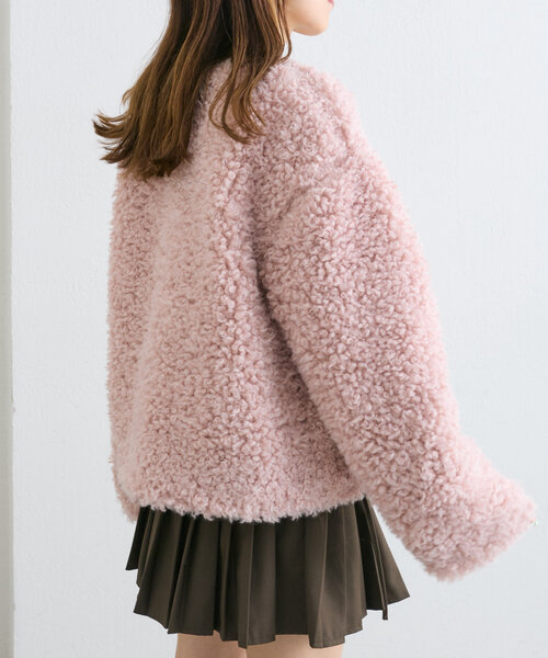 w closet（ダブルクローゼット）の「【2WAY】衿付プードルジャケット