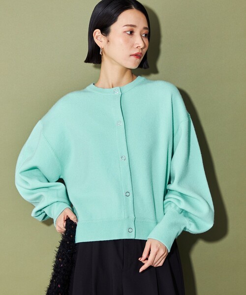 CITEN(シテン)の「<CITEN>スウェットライクニットカーディガン(カーディガン/ボレロ・レディース・ダークグレー/ライトグレー/ライトブルー/コバルトブルー・FREE)」の13枚目の写真