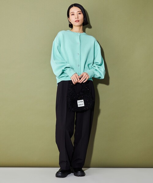 CITEN(シテン)の「<CITEN>スウェットライクニットカーディガン(カーディガン/ボレロ・レディース・ダークグレー/ライトグレー/ライトブルー/コバルトブルー・FREE)」の14枚目の写真