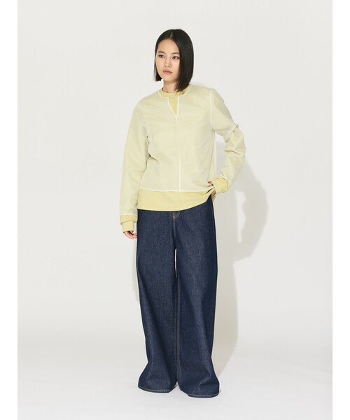MIDIUMISOLID(ミディウミソリッド)の「MIDIUMISOLID for Ladies シアースキッパープルオーバー(Tシャツ/カットソー・レディース・アイボリー/イエロー/ブラック・FREE)」の13枚目の写真