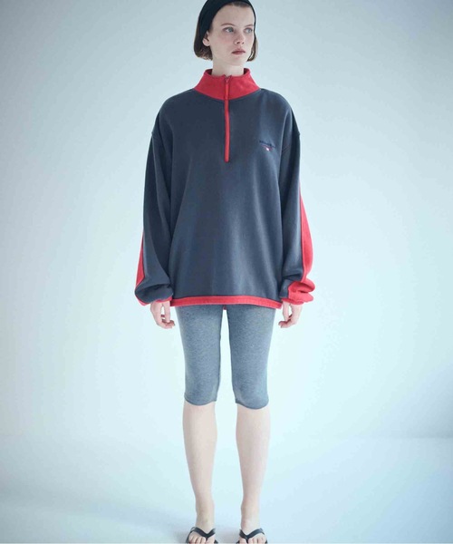 SEA（シー）の「SEA SPORTS バイカラー ハーフジッププルオーバー（スウェット・レディース・グレー/チャコールグレー/ネイビー・ONE SIZE）」の13枚目の写真